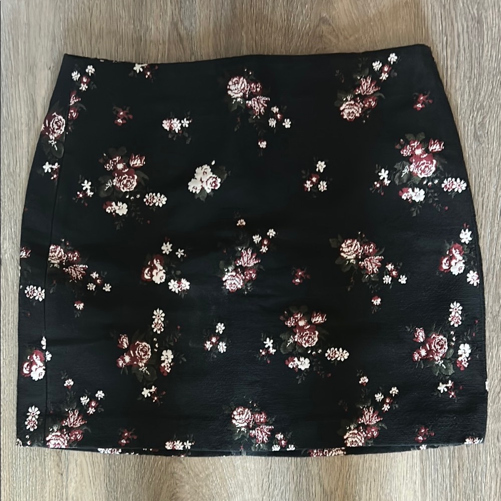 LOFT Black and Pink Mini Pencil Skirt Night Out
